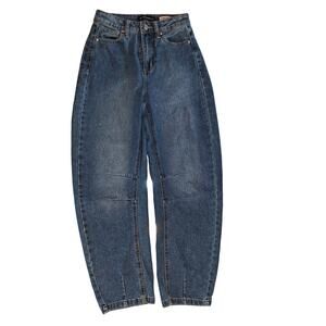 BCBGeneration Barrel Leg Jeans 0/24 High Rise Tapered Denim